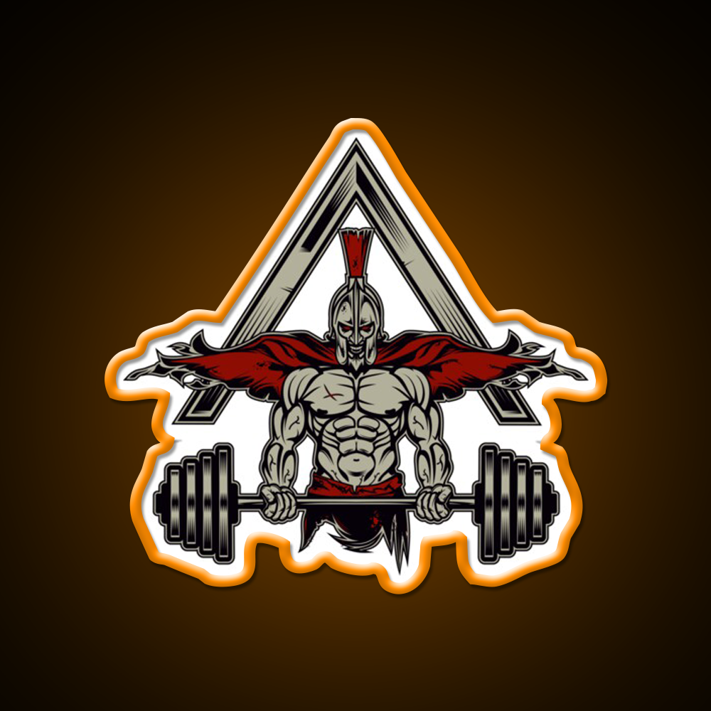 Spartan Bodybuilding Weight Lifter Gym Fitness Led Neon Sign Rgb Color