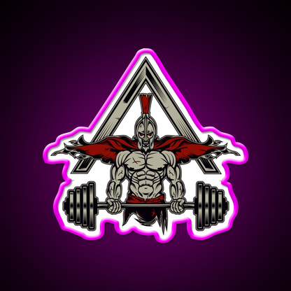 Spartan Bodybuilding Weight Lifter Gym Fitness Led Neon Sign Rgb Color