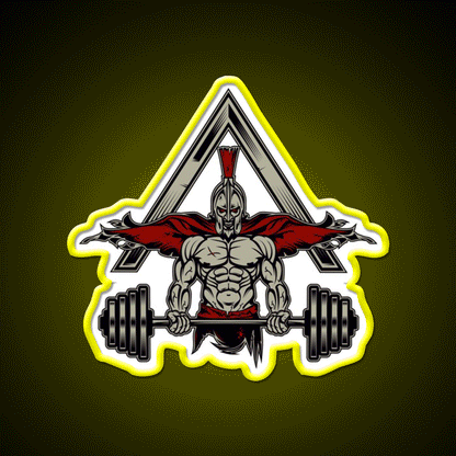 Spartan Bodybuilding Weight Lifter Gym Fitness Led Neon Sign Rgb Color