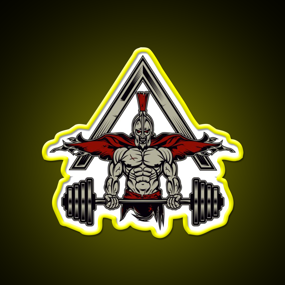 Spartan Bodybuilding Weight Lifter Gym Fitness Led Neon Sign Rgb Color