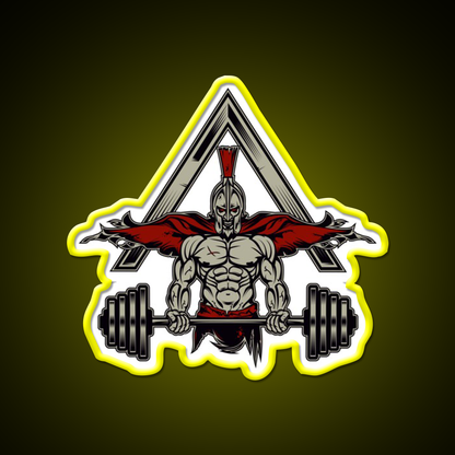 Spartan Bodybuilding Weight Lifter Gym Fitness Led Neon Sign Rgb Color