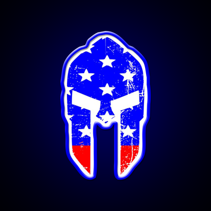Spartan Helmet America Gym Fitness Led Neon Sign Rgb Color