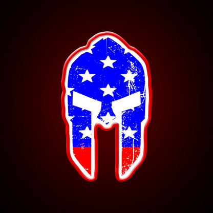 Spartan Helmet America Gym Fitness Led Neon Sign Rgb Color