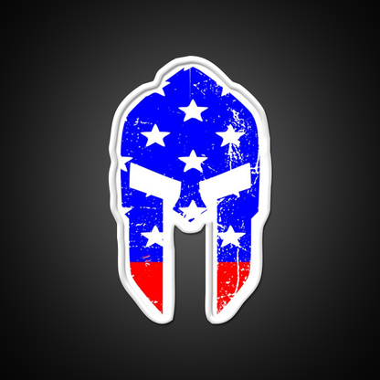 Spartan Helmet America Gym Fitness Led Neon Sign Rgb Color
