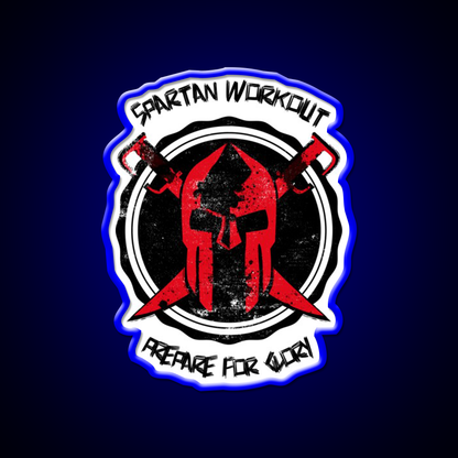 Spartan Workout Gym Fitness Led Neon Sign Rgb Color