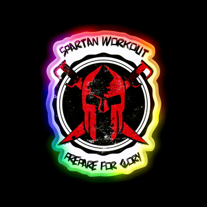 Spartan Workout Gym Fitness Led Neon Sign Rgb Color
