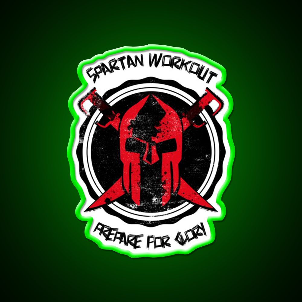 Spartan Workout Gym Fitness Led Neon Sign Rgb Color