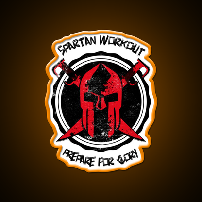 Spartan Workout Gym Fitness Led Neon Sign Rgb Color