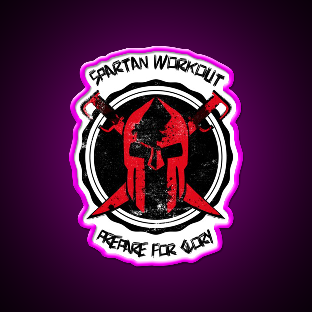 Spartan Workout Gym Fitness Led Neon Sign Rgb Color