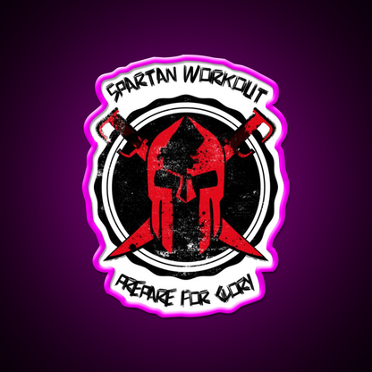 Spartan Workout Gym Fitness Led Neon Sign Rgb Color