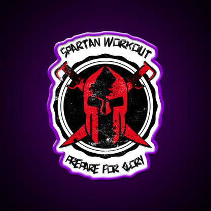 Spartan Workout Gym Fitness Led Neon Sign Rgb Color