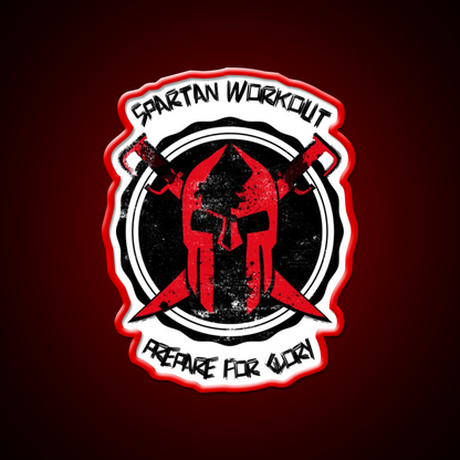 Spartan Workout Gym Fitness Led Neon Sign Rgb Color