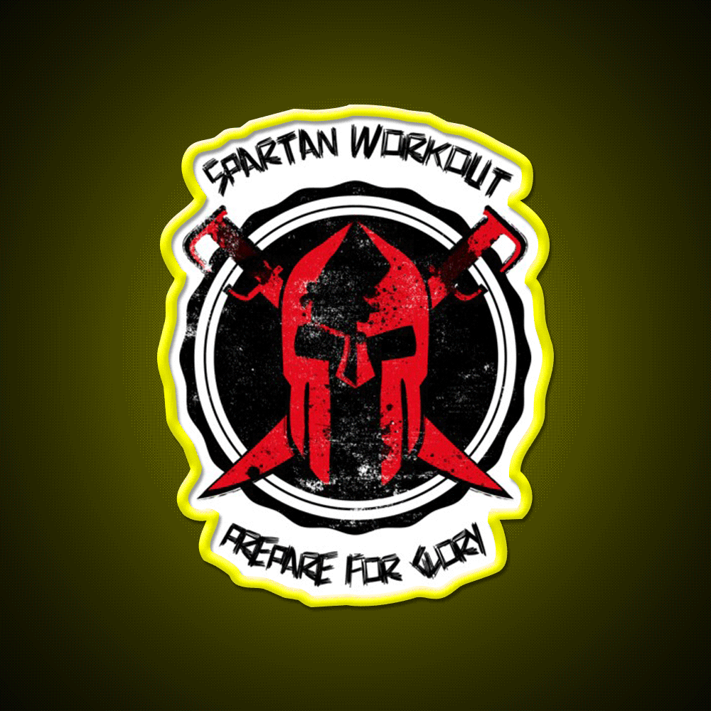 Spartan Workout Gym Fitness Led Neon Sign Rgb Color