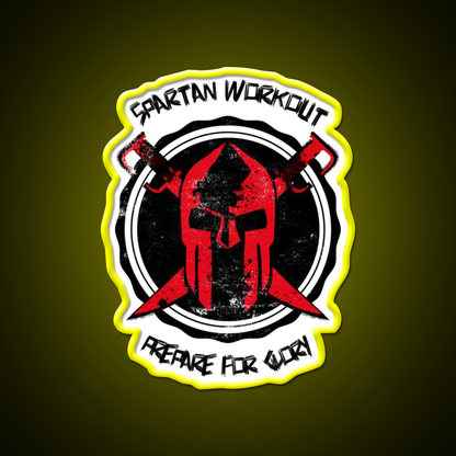 Spartan Workout Gym Fitness Led Neon Sign Rgb Color