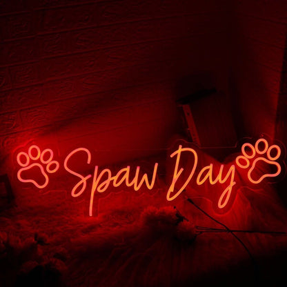 Spaw Day Red Led Neon Sign - Shineneon