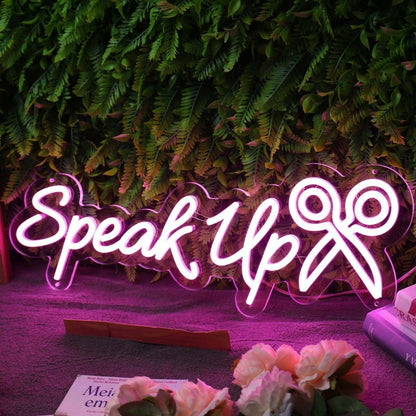 Speak Up Purple Led Neon Sign - Shineneon