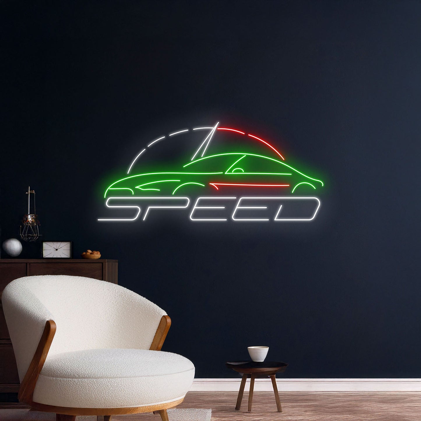 Speed Racing Car Neon Sign