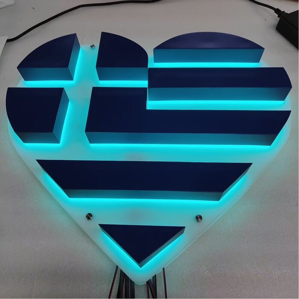 Speical Heart 3D Backlit Channel Letters Led Light Sign - Shineneon