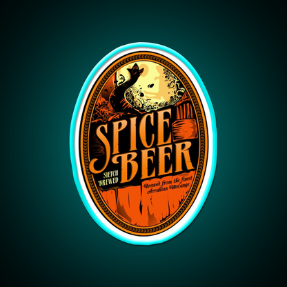 Spice Beer Label Beer Bar Decor Led Neon Sign Rgb Color - Size and dimension reference
