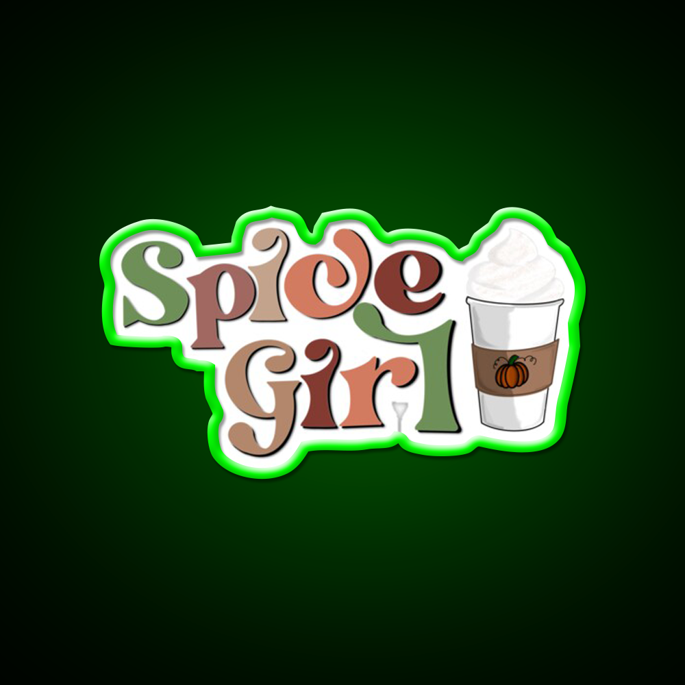 Spice Girl Psl Cafe Led Neon Sign Espresso Bar Art Rgb Color