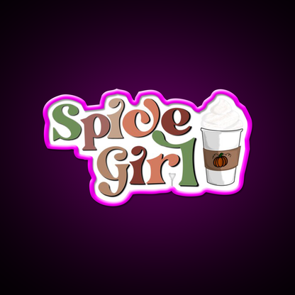 Spice Girl Psl Cafe Led Neon Sign Espresso Bar Art Rgb Color