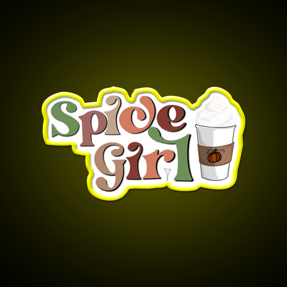 Spice Girl Psl Cafe Led Neon Sign Espresso Bar Art Rgb Color