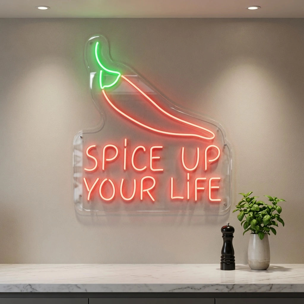 Spice Up Your Life LED Neon Sign Wall Neon Sign - 04 Size Image