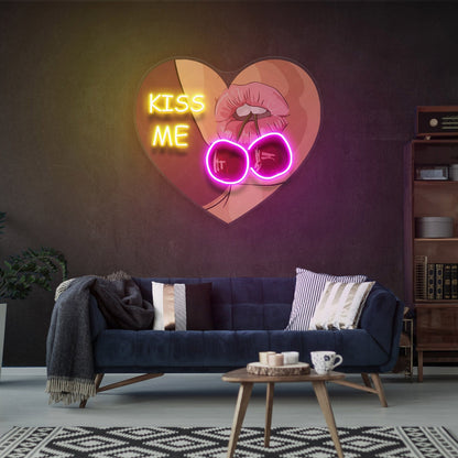 Spice Up Your Wedding Decor With The Kiss Me Led Uv Neon Sign | Shineneon