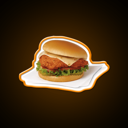 Spicy Chicken Sandwich Fast Food Led Neon Sign For Burger Place Rgb Color - Shineneon