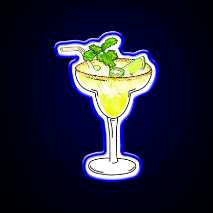 Spicy Jalapeno Margarita Cocktail Glass Cocktail Bar Decor Led Neon Sign Rgb Color - LED neon sign view 5