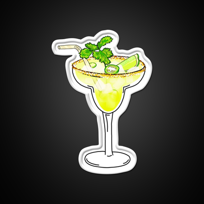 Spicy Jalapeno Margarita Cocktail Glass Cocktail Bar Decor Led Neon Sign Rgb Color - LED neon sign view 11