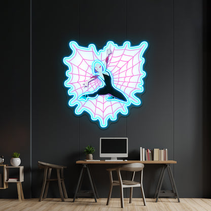 Spider Gwen Loves You Artwork Custom Led Signs