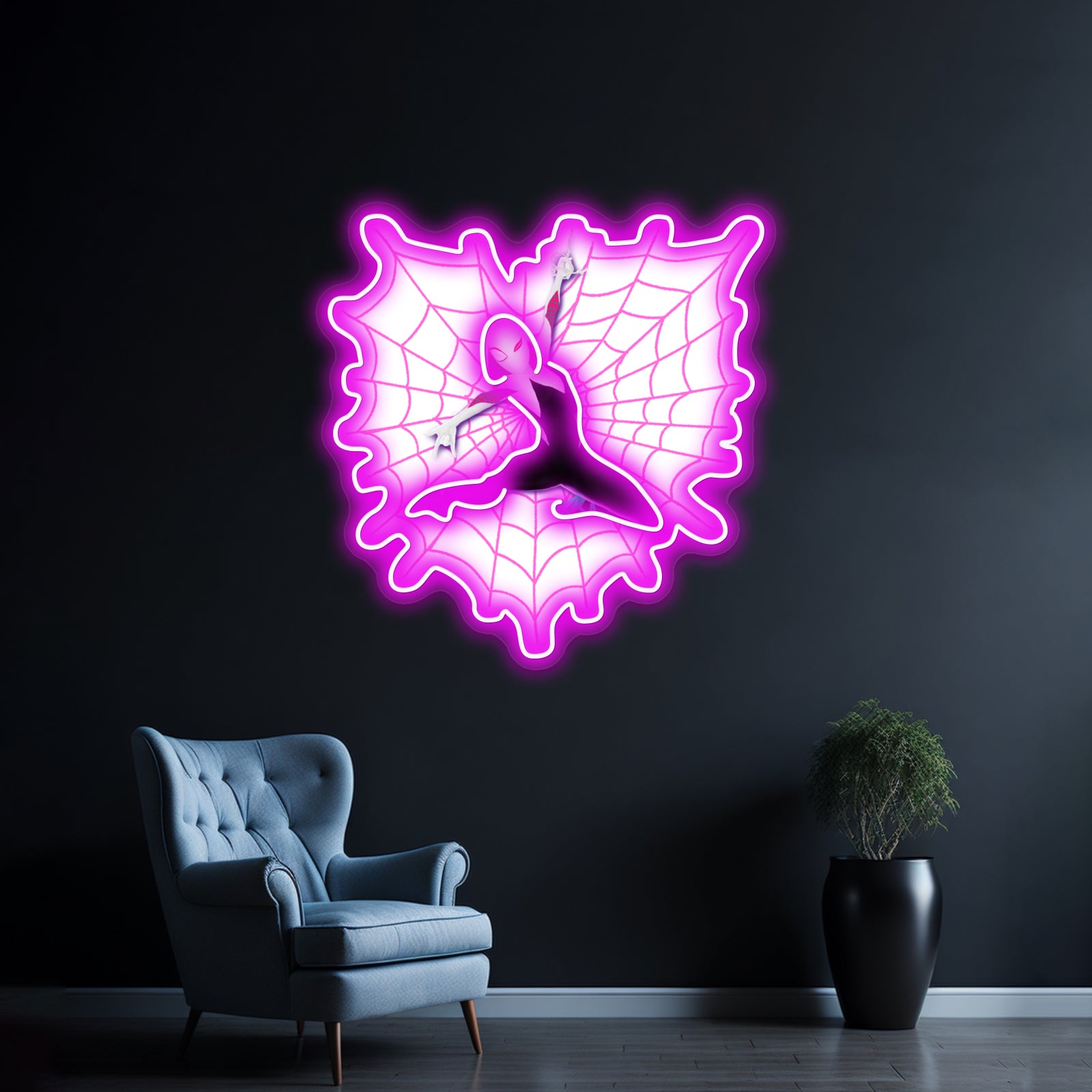 Spider Gwen Loves You Artwork Custom Led Signs | Shineneon