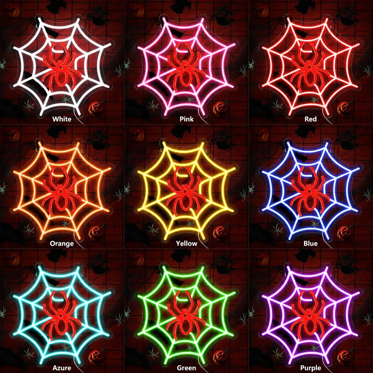 Spider On Web LED Neon Sign - Shineneon
