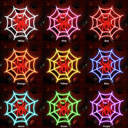 Spider On Web LED Neon Sign - Shineneon