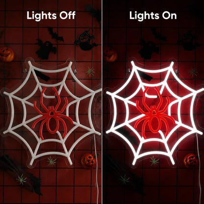 Spider On Web LED Neon Sign - Shineneon