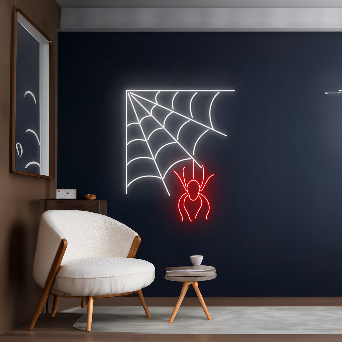 Spider Web Neon Light