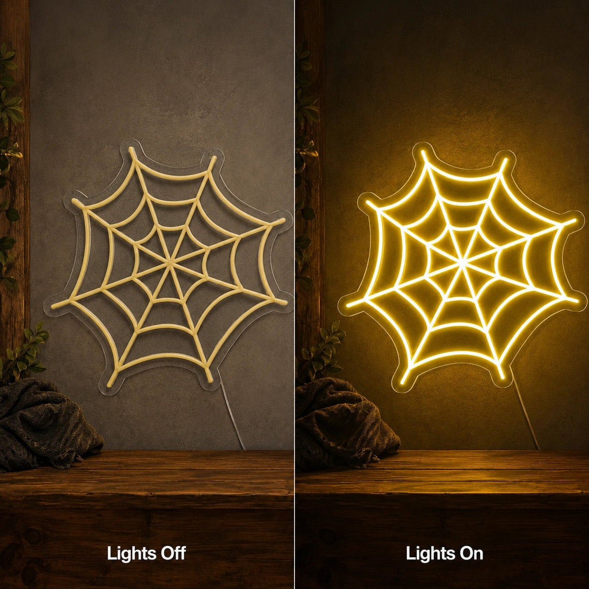 Spider Web Outline LED Neon Sign - Shineneon