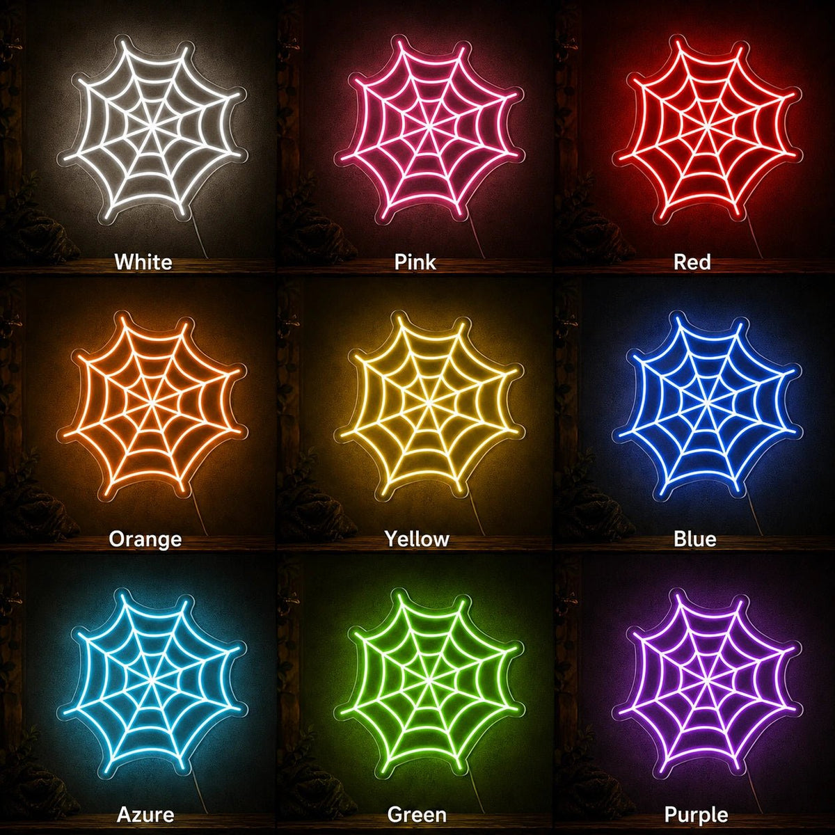 Spider Web Outline LED Neon Sign - Shineneon