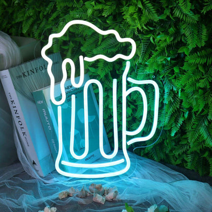 Spilled Beer Blue Led Neon Sign | Shineneon