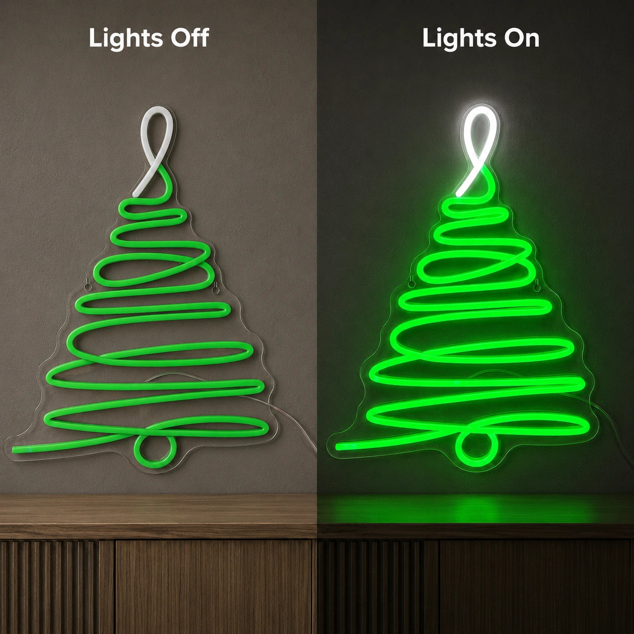 Spiral Christmas Tree LED Neon Sign main product image