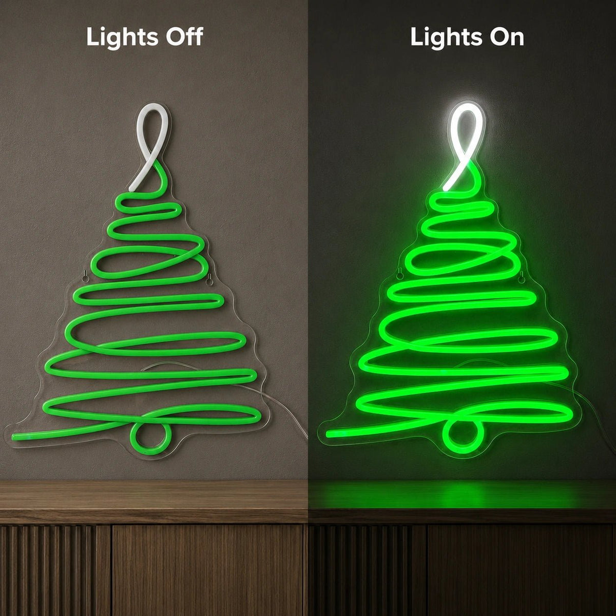 Spiral Christmas Tree LED Neon Sign - Shineneon