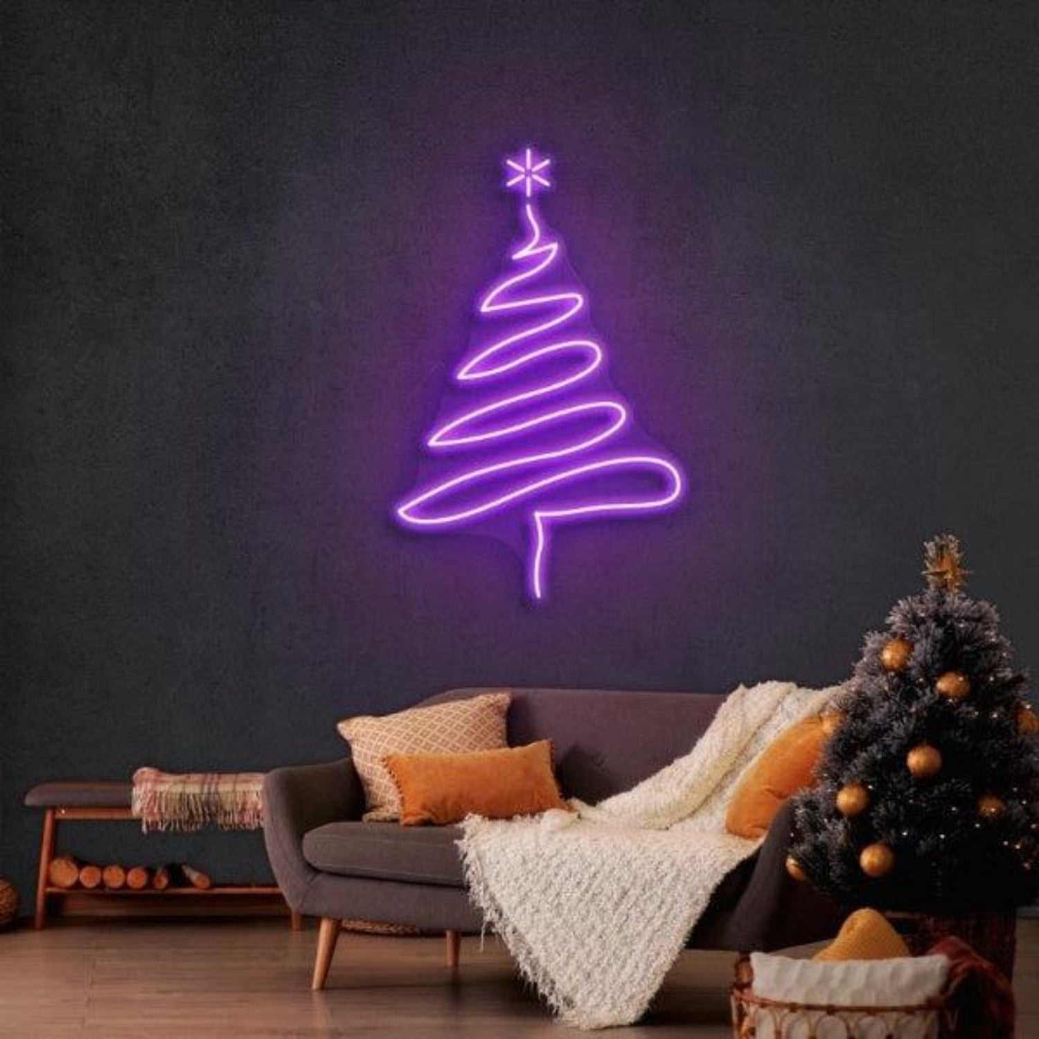Spiral Green-Yellow Christmas Tree Led Neon Sign For Indoor Holiday Decor | Shineneon