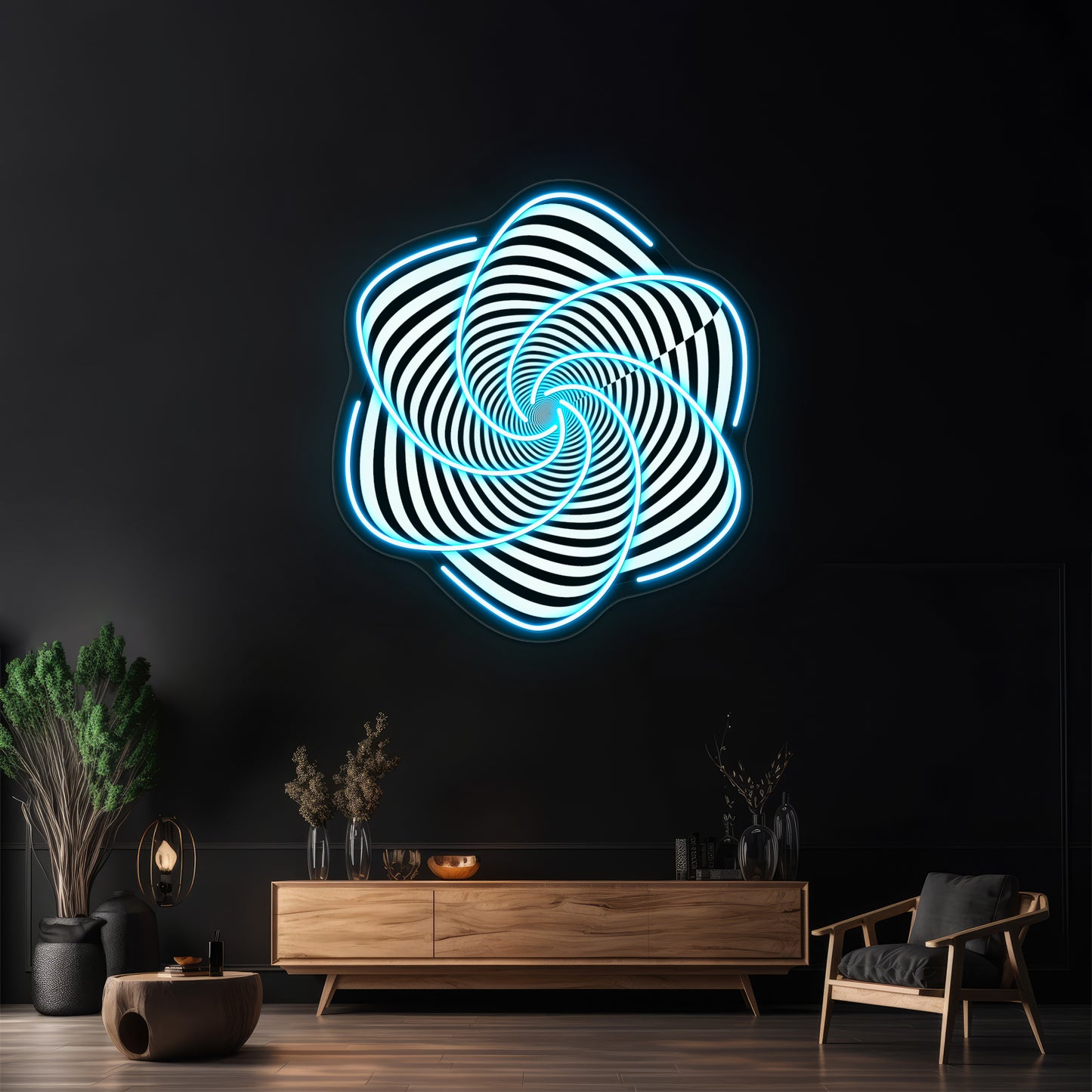 Spirally Contrasty Thingy Thing Wall Artwork Neon Signs