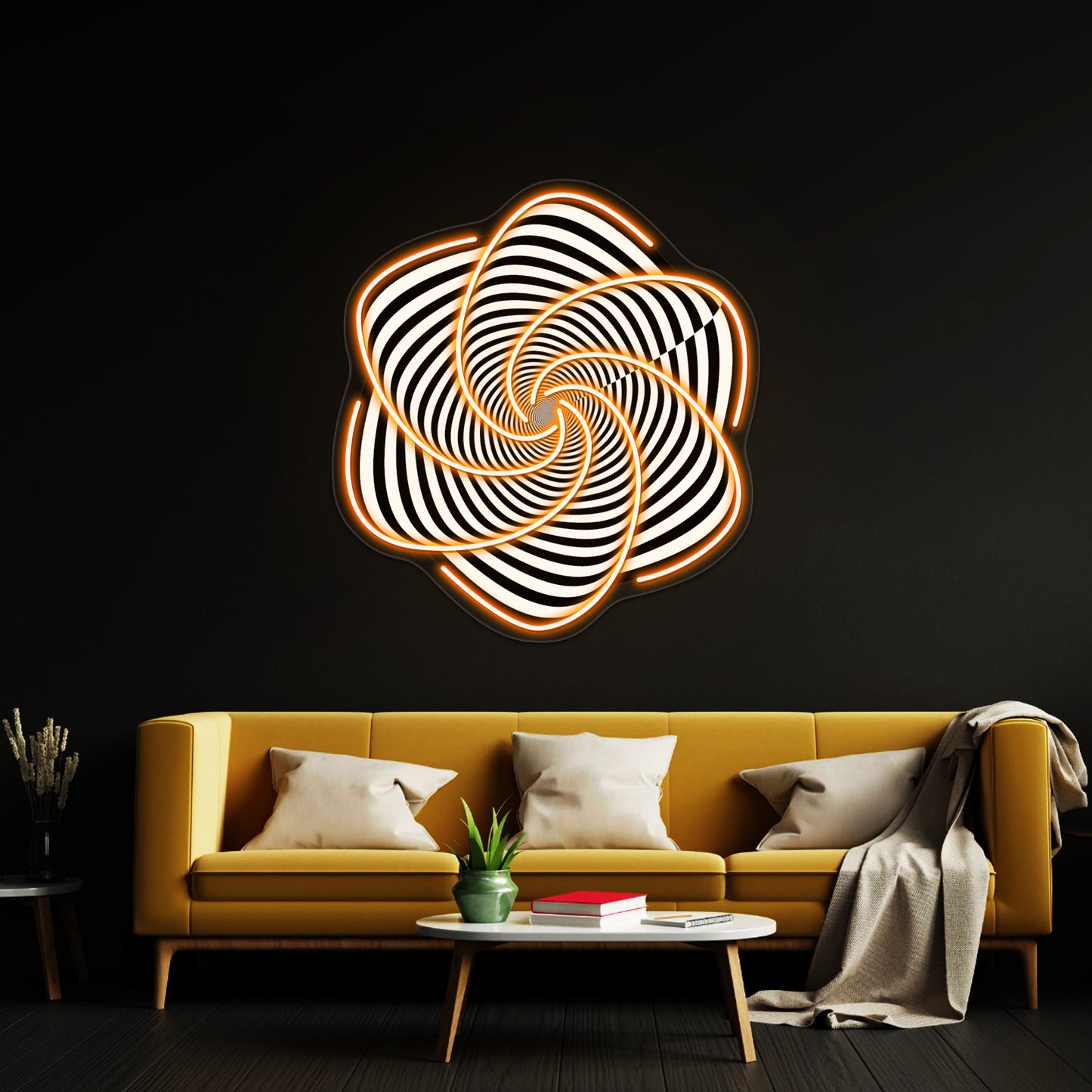 Spirally Contrasty Thingy Thing Wall Artwork Neon Signs