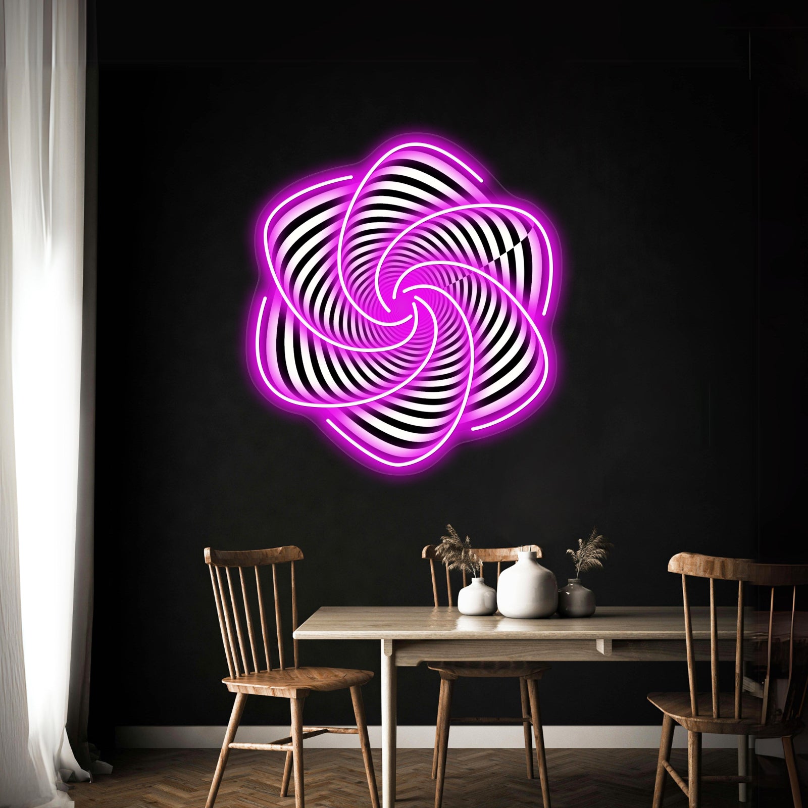 Spirally Contrasty Thingy Thing Wall Artwork Neon Signs | Shineneon