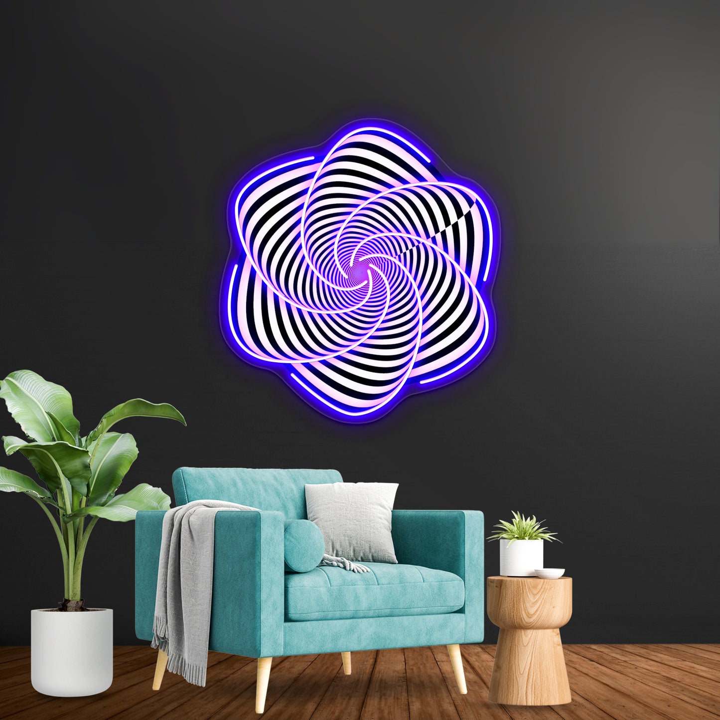 Spirally Contrasty Thingy Thing Wall Artwork Neon Signs