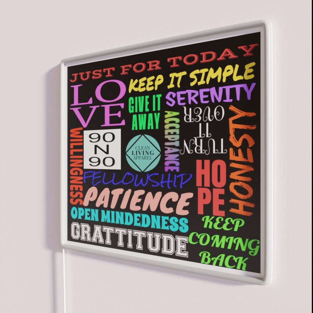 Spiritual Principles Of 12 Step Recovery Program Rgb Led Neon Sign