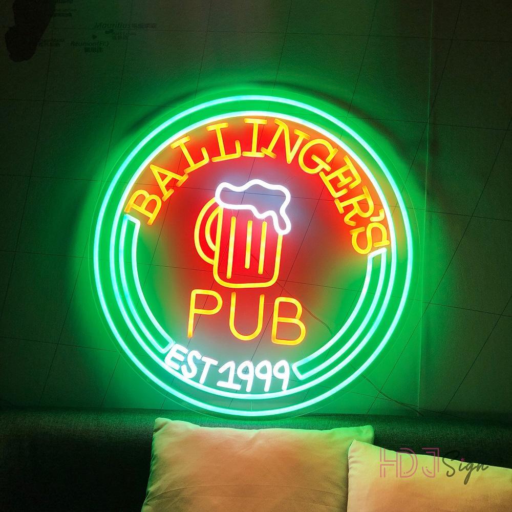 Spitznas Pub Retro Red Green Beer Mug Led Neon Sign For Home Bar Decor | Shineneon