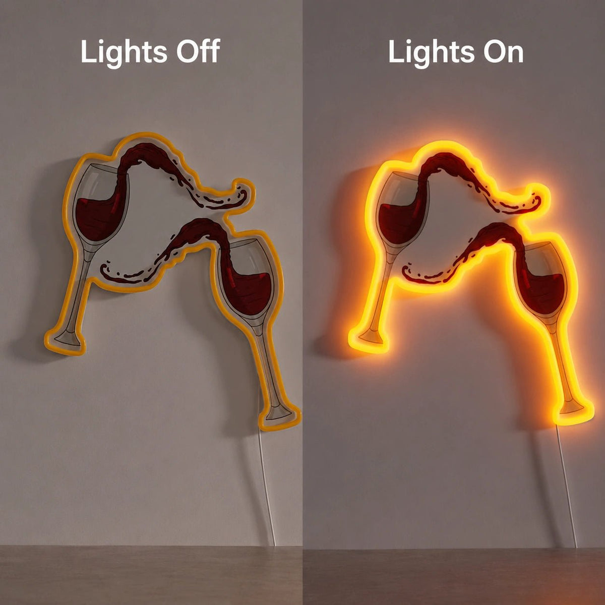 Splashing Wine Glasses LED Neon Sign - Shineneon